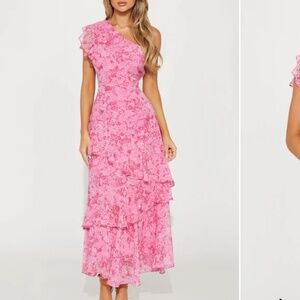 Summer one shoulder maxi dress